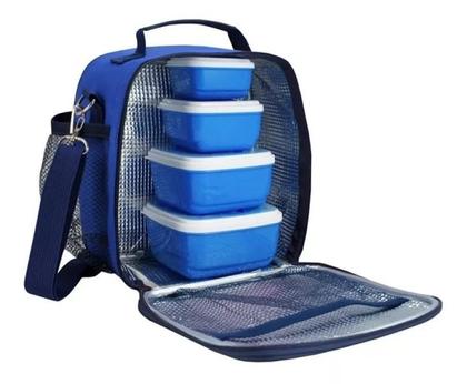 Imagem de Bolsa Térmica + Marmita + Garrafinha Infantil Menino Escolar