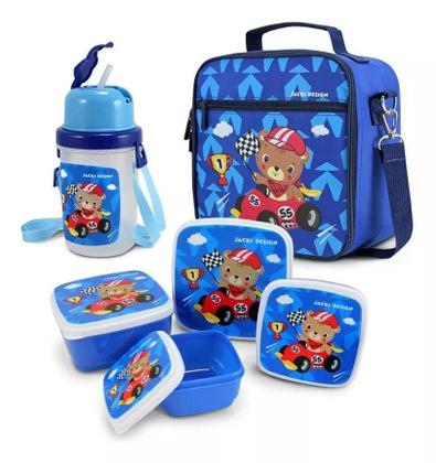 Imagem de Bolsa Térmica + Marmita + Garrafinha Infantil Menino Escolar