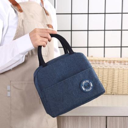 Imagem de Bolsa Térmica Marmita Lancheira Bebida Unissex E Alimentos Azul