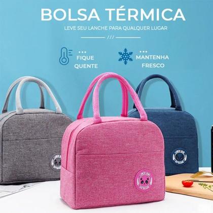 Imagem de Bolsa Térmica Marmita Lancheira Fitness Academia e Passseios