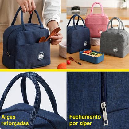 Imagem de Bolsa Térmica Marmita Lorben Sacola Lancheira Marmiteira Academia Passeios Escola