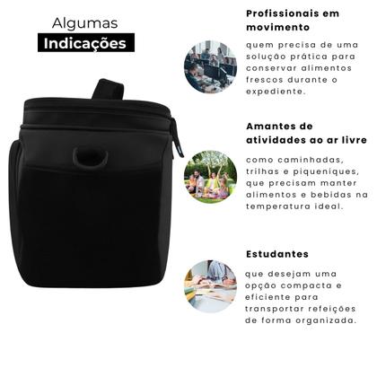 Imagem de Bolsa Térmica Necessaire Fitgear Titanium Bolso Frontal Lancheira Marmita Bag Caixa Fitness Original