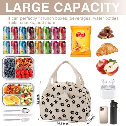 Imagem de Bolsa Térmica para Almuerzo TESAFNG Reutilizable de Pana Negra