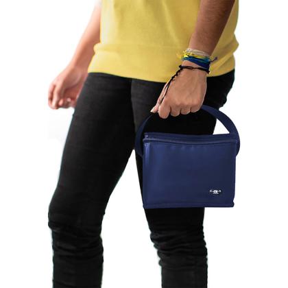 Imagem de Bolsa Térmica Pequena Marmita Nutrição Fitness Academia Dieta 2 Potes