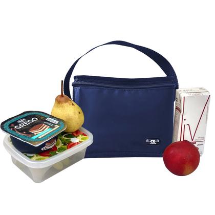 Imagem de Bolsa Térmica Pequena Marmita Nutrição Fitness Academia Dieta 2 Potes