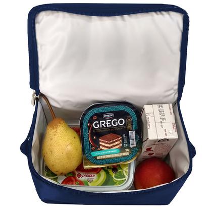 Imagem de Bolsa Térmica Pequena Marmita Nutrição Fitness Academia Dieta 2 Potes