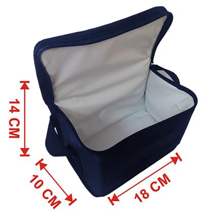 Imagem de Bolsa Térmica Pequena Marmita Nutrição Fitness Academia Dieta 2 Potes