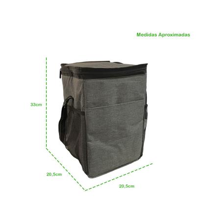 Imagem de Bolsa Térmica Porta 4 Garrafas Divisórias Transporte Taças Vinho Champanhe Mala Zíper Alça Wine Bag
