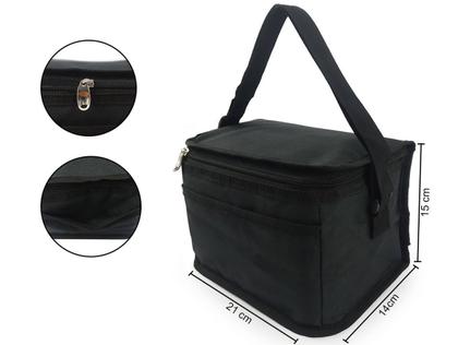 Imagem de Bolsa Térmica Porta Marmita Lanche Bebida Com Bolso frontal Para Talheres E Alça Regulável