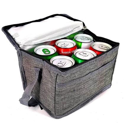 Imagem de Bolsa Térmica Porta Marmita Masculina Feminina Pequena Bolsinha Forrada Trabalho Fitness