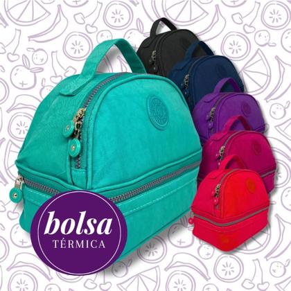 Imagem de Bolsa Térmica Redonda Portátil Com Isolamento 2 Compartimentos