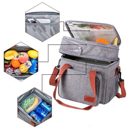 Imagem de Bolsa Térmica Refeições Marmita Alimentos Leve