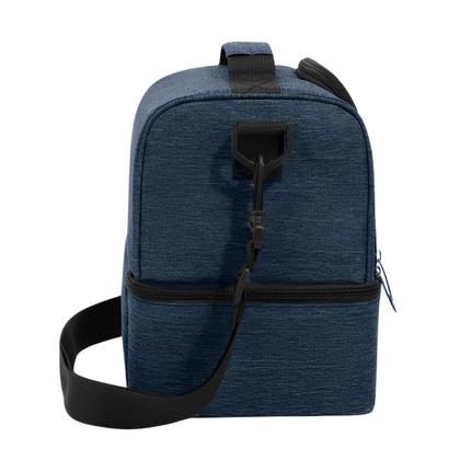 Imagem de Bolsa Térmica Trabalho Dia Dia Escola Faculdade Casual Marmita Alça Lateral Removível Ajustável Lancheira Temperatura 