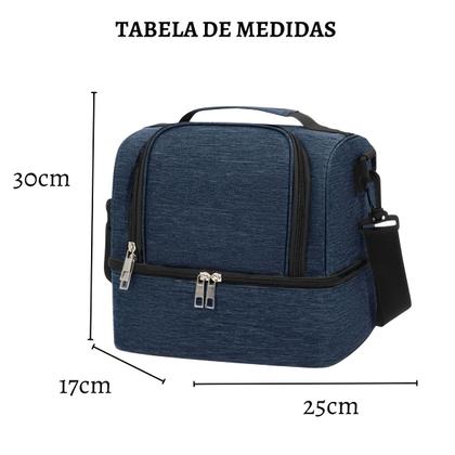 Imagem de Bolsa Térmica Trabalho Dia Dia Escola Faculdade Casual Marmita Alça Lateral Removível Ajustável Lancheira Temperatura 