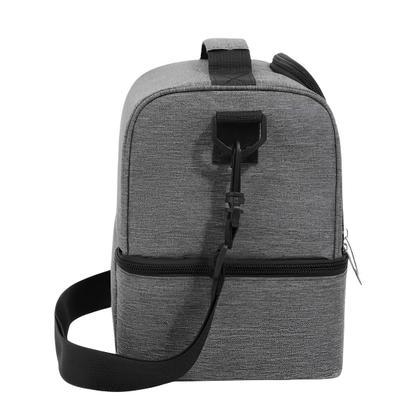 Imagem de Bolsa Térmica Trabalho Dia Dia Escola Faculdade Casual Marmita Alça Lateral Removível Ajustável Lancheira Temperatura 