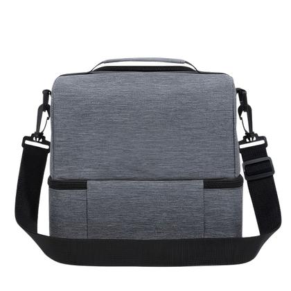 Imagem de Bolsa Térmica Trabalho Dia Dia Escola Faculdade Casual Marmita Alça Lateral Removível Ajustável Lancheira Temperatura 