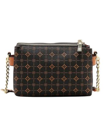 Imagem de Bolsa Tipo Crossbody Monograma Delicado - Alça Transversal - Chenson 3485480 - Café