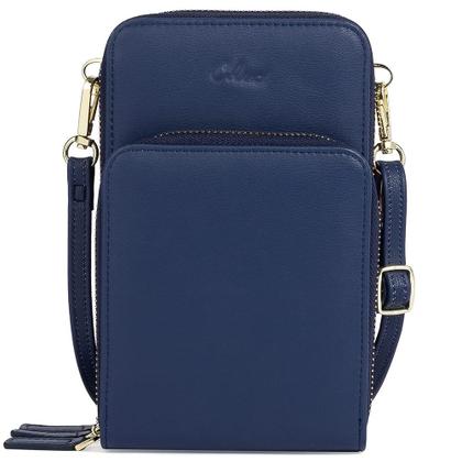 Imagem de Bolsa tiracolo CLUCI Small Leather Celular Ombro Azul