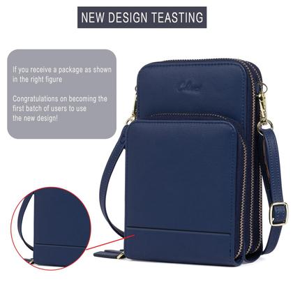 Imagem de Bolsa tiracolo CLUCI Small Leather Celular Ombro Azul