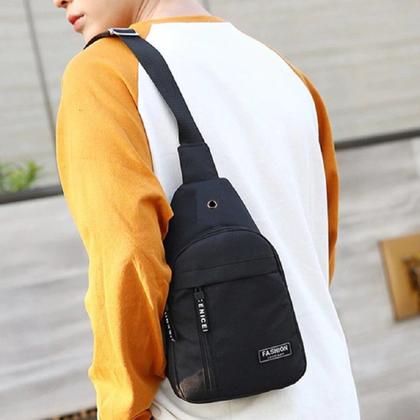 Imagem de Bolsa Tiracolo Masculina Pochete Transversal Bag Ombro Costa