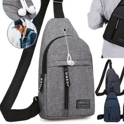 Imagem de Bolsa Tiracolo Masculina Pochete Transversal Bag Ombro Costa