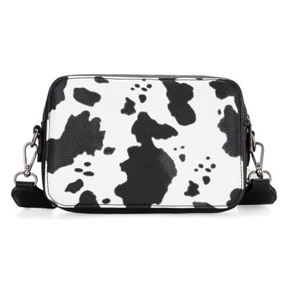 Imagem de Bolsa tiracolo Montana West Wrangler Cow Print em material vegano preto