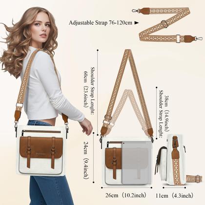 Imagem de Bolsa tiracolo RAINSMORE em couro impermeável para mulheres