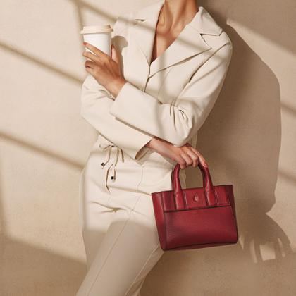 Imagem de Bolsa Tote Couro Vermelha