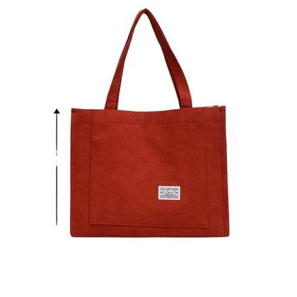 Bolsa Tote De Corduroy Para Mulheres, Bolsa Casual De Ombro