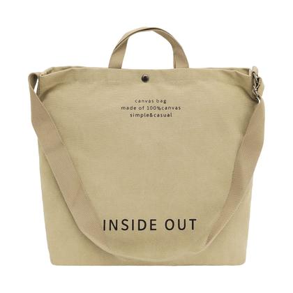 Imagem de Bolsa Tote Feminina Grande Capacidade de Lona Ombro Casual Leve e Resistente Estudantes Academia Trabalho