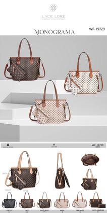 Imagem de Bolsa Tote Feminina Monograma Lace Lore WF-19729 Necessaire