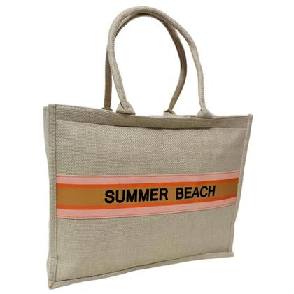 Imagem de Bolsa Tote Feminina Palha Verão Praia Piscina Summer Beach Casual