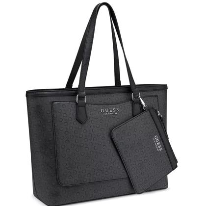 Imagem de Bolsa Tote Guess Preta Logo com detalhe + Carteira Original