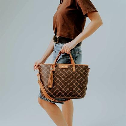 Imagem de Bolsa Tote Transversal Feminina Rafitthy 28.16176 Monograma