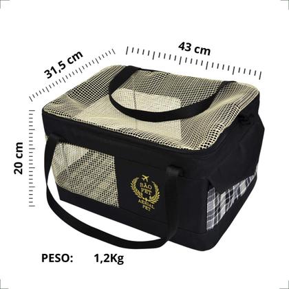 Imagem de Bolsa Transporte Aerial Pet Azul Linhas Aéreas - Preto