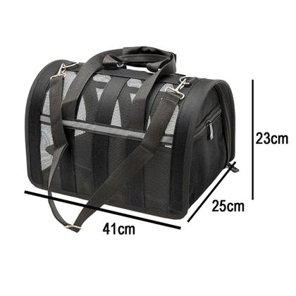 Imagem de Bolsa Transporte Cachorro Gato Cao Pet Faixa Refletiva Pequeno Porte Animal de Estimaçao Confortavel Segurança Viagem Passeio