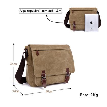 Imagem de Bolsa Transversal Carteiro Pasta Para Notebook Resistente