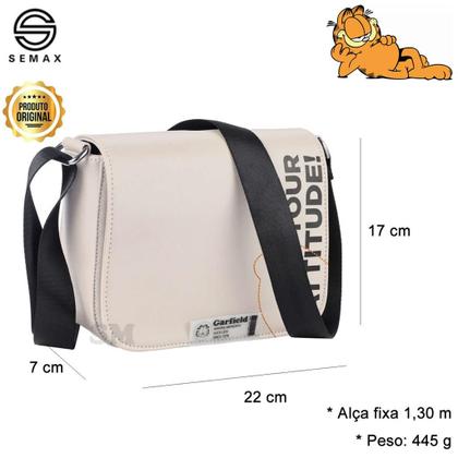 Imagem de Bolsa Transversal Casual Com Botão Imã E Zíper OFF White