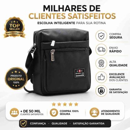 Imagem de Bolsa Transversal Casual Trabalho Viagem Laser Republic Vix