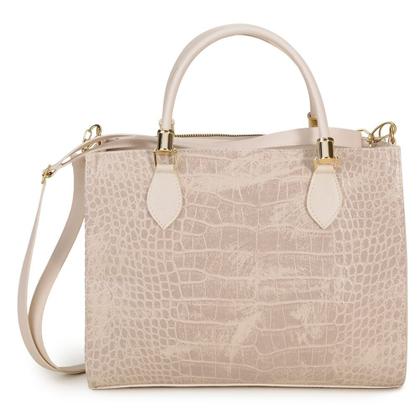 Imagem de Bolsa Transversal Com Alça de Mão Haldrys Estampada e Detalhes em Metal