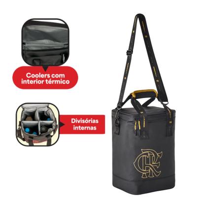 Imagem de Bolsa Transversal Cooler Flamengo Térmica Viagem Passeio