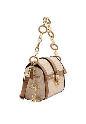 Imagem de Bolsa Transversal Feminina Chenson 3485534 Corrente Monograma Cor:Bege