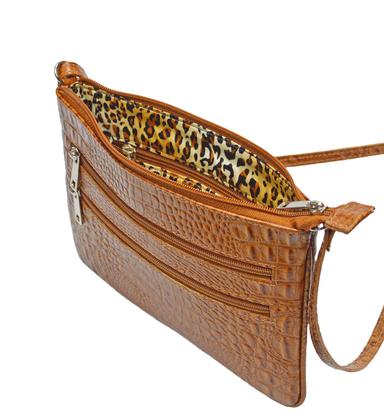 Imagem de Bolsa Transversal Feminina Pequena Couro Legítimo Madamix
