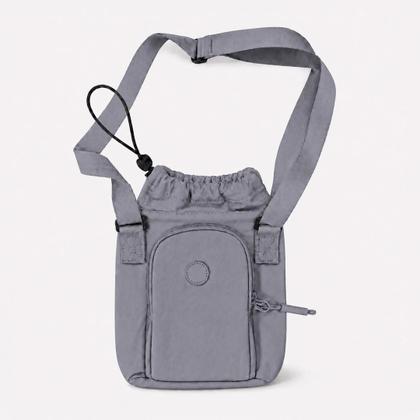 Imagem de Bolsa Transversal Feminina Tiracolo em Nylon com Alça Ajustável e Bolso Externo