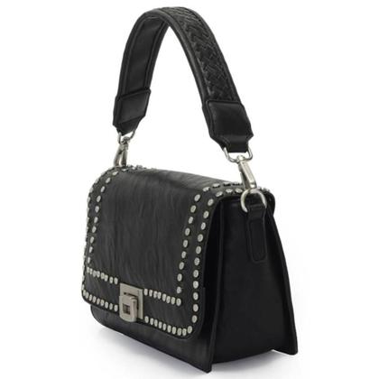 Imagem de Bolsa transversal grande  alça tresse aplicação metais wj sintético