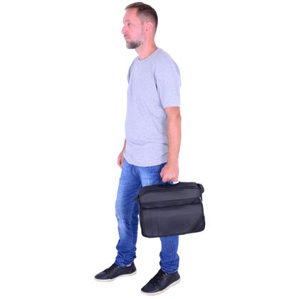 Imagem de Bolsa Transversal Masculina P/ Notebook até 14 Pol. Pasta Carteiro p/ Motoboy Maleta Social
