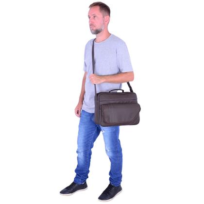 Imagem de Bolsa Transversal Masculina P/ Notebook até 14 Pol. Pasta Carteiro p/ Motoboy Maleta Social