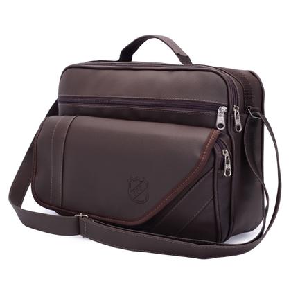 Imagem de Bolsa Transversal Masculina P/ Notebook até 14 Pol. Pasta Carteiro p/ Motoboy Maleta Social