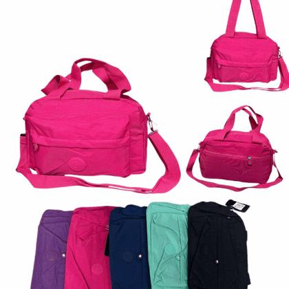 Imagem de Bolsa Transversal Nylon 3 Divisorias Com Alça de Mão Grande