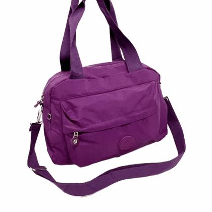 Imagem de Bolsa Transversal Nylon 3 Divisorias Com Alça de Mão Grande